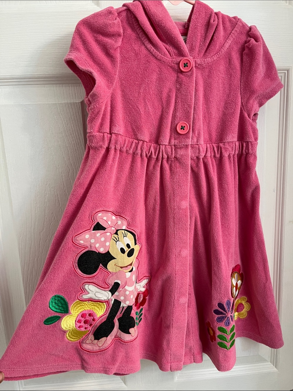 Disney Pink Minnie Mouse Hooded Terry Dress